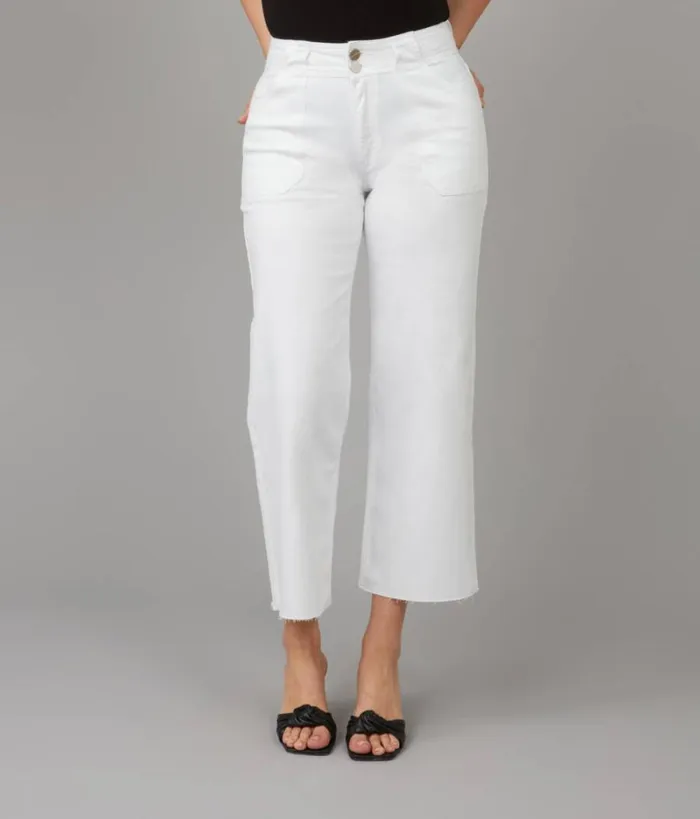 RWandCO Jeans Lola Jeans COLETTEWHT High Rise Wide Leg Jeans White 8211 Women