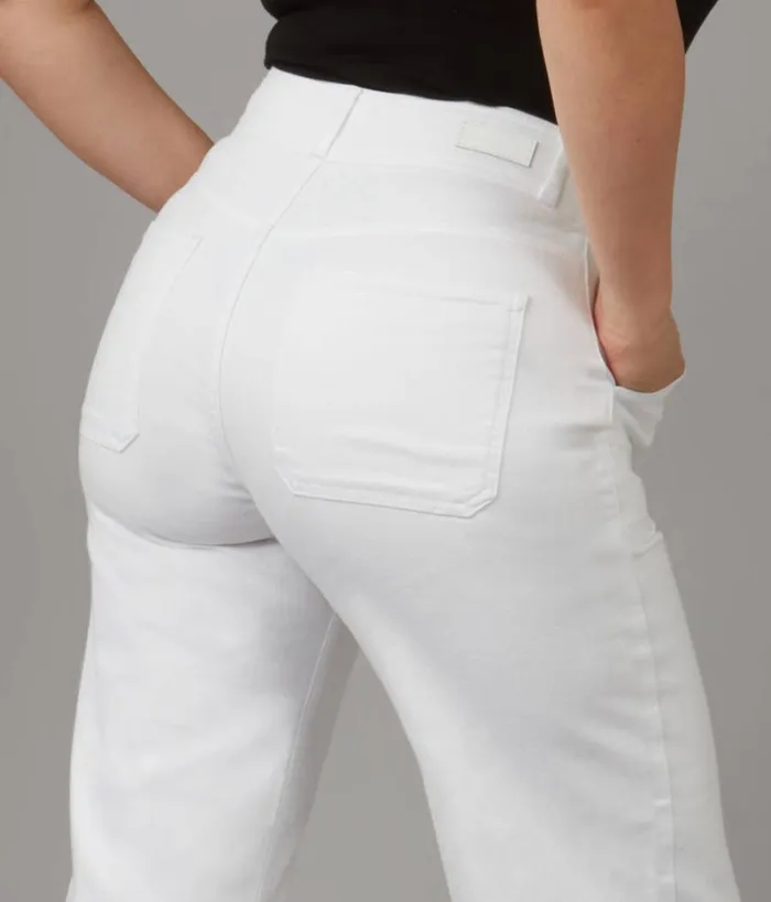 RWandCO Jeans Lola Jeans COLETTEWHT High Rise Wide Leg Jeans White 8211 Women