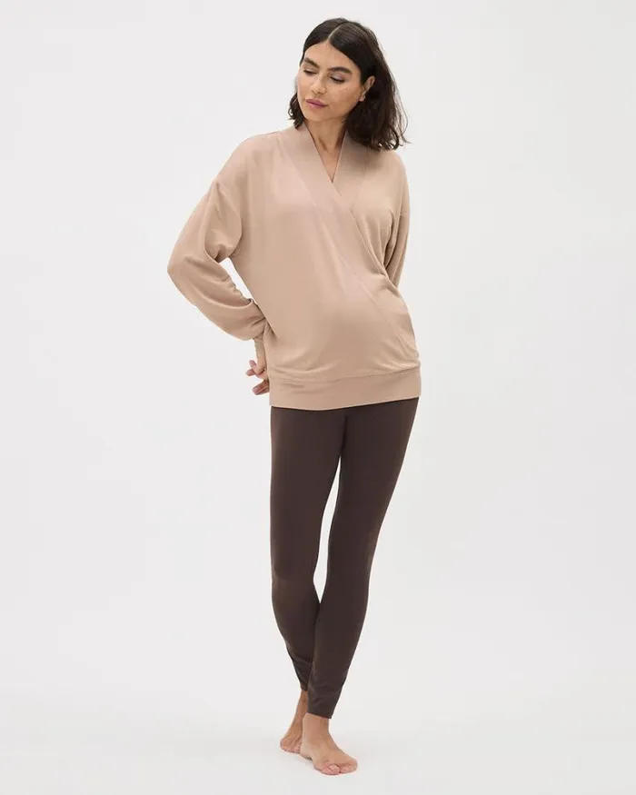 RWandCO Loungewear and Sleepwear The Everyday Legging 8211 Thyme Maternity Java 8211 Women