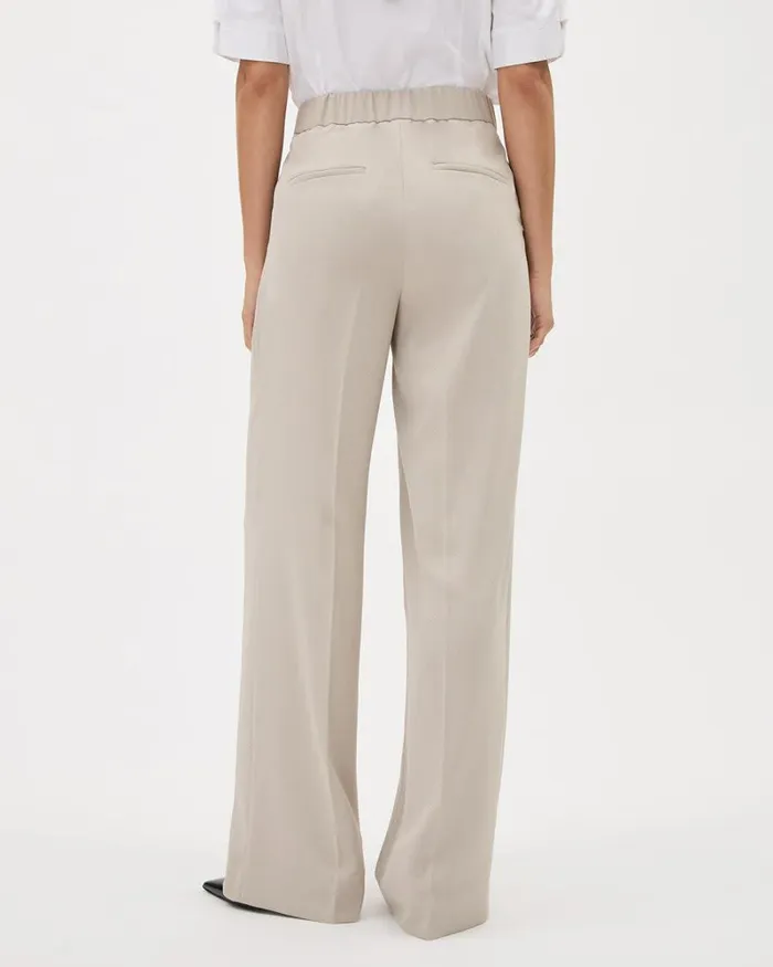 RWandCO Pants HighRise LongWideLeg Crepe Pant Pure Cashmere 8211 Women RWandCO Pants HighRise LongWideLeg Crepe Pant Pure Cashmere 8211 Women