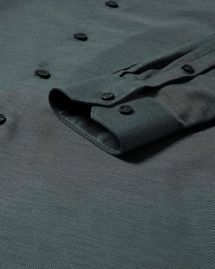 RWandCO Shirts RegularFit TwoTone Dobby Dress Shirt Darkest Spruce 8211 Men RWandCO Shirts RegularFit TwoTone Dobby Dress Shirt Darkest Spruce 8211 Men