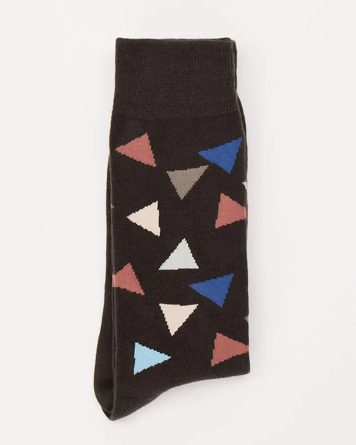 RWandCO Socks Socks With Triangles Black 8211 Men