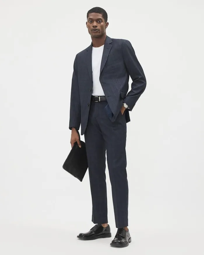 RWandCO Suit Pants TailoredFit Navy Checkered Suit Pant Navy Blazer 8211 Men RWandCO Suit Pants TailoredFit Navy Checkered Suit Pant Navy Blazer 8211 Men