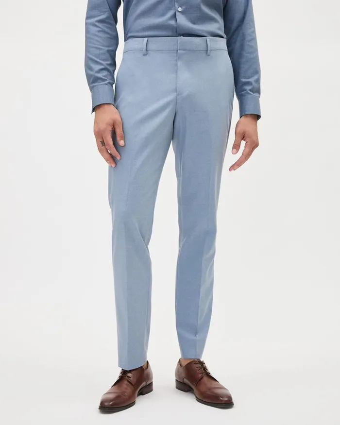 RWandCO Suits Brushed Twill SlimFit Pant Cashmere Blue 8211 Men