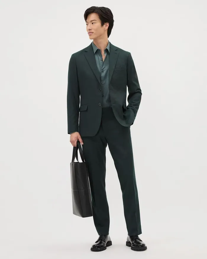 RWandCO Suits Brushed Twill TailoredFit Blazer Pine 8211 Men RWandCO Suits Brushed Twill TailoredFit Blazer Pine 8211 Men