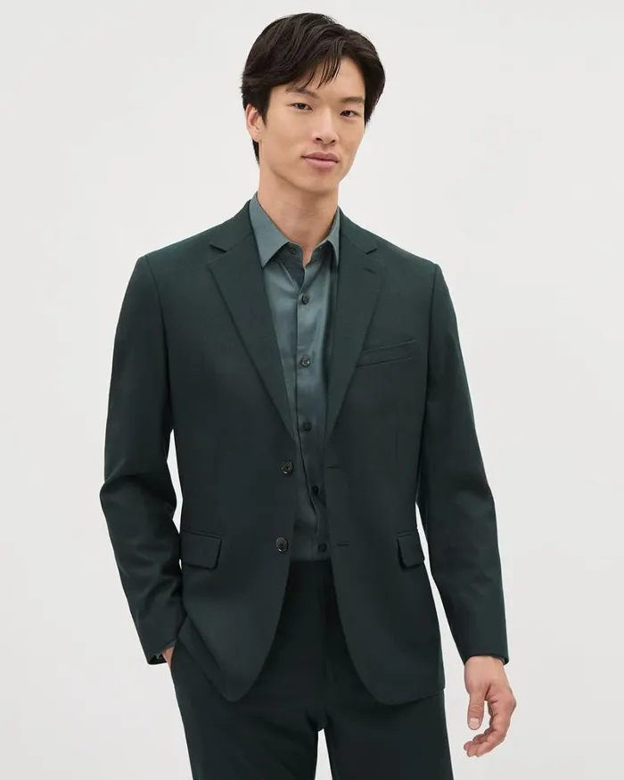 RWandCO Suits Brushed Twill TailoredFit Blazer Pine 8211 Men RWandCO Suits Brushed Twill TailoredFit Blazer Pine 8211 Men