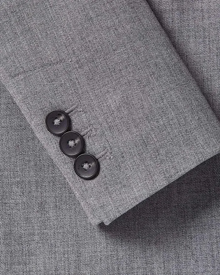 RWandCO Suits Grey TwoButton Fitted Blazer Medium Grey Mix 8211 Women RWandCO Suits Grey TwoButton Fitted Blazer Medium Grey Mix 8211 Women