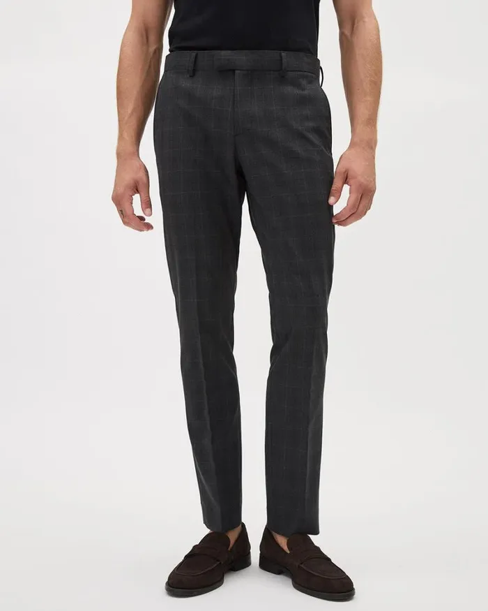 RWandCO Suits SlimFit Dark Grey Checkered Suit Pant Charcoal 8211 Men RWandCO Suits SlimFit Dark Grey Checkered Suit Pant Charcoal 8211 Men