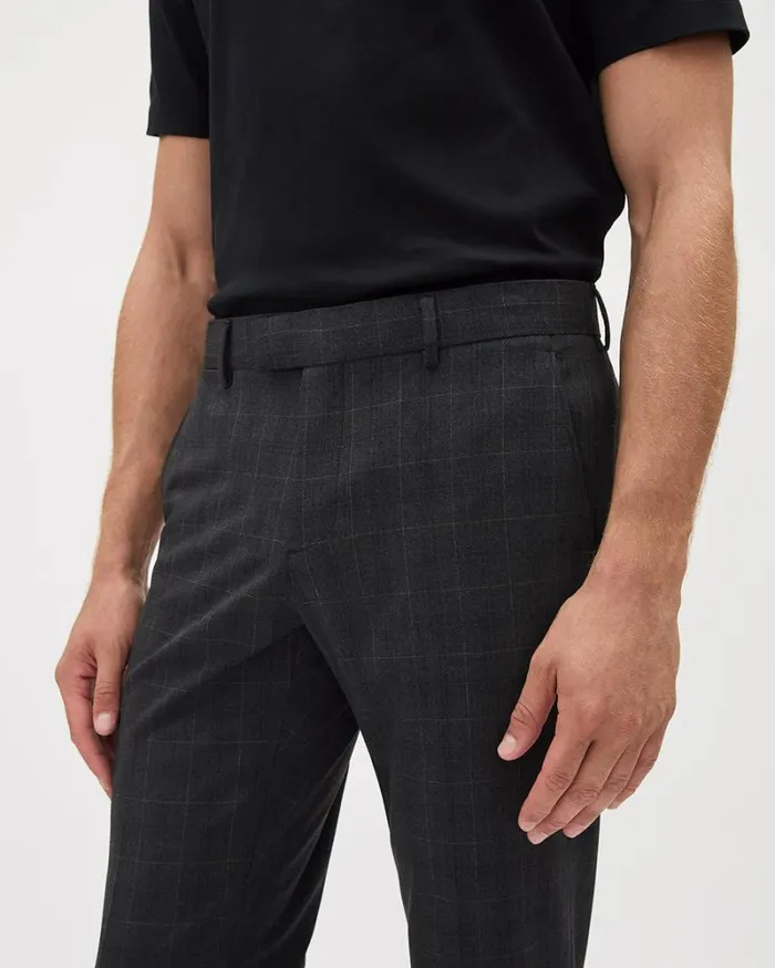 RWandCO Suits SlimFit Dark Grey Checkered Suit Pant Charcoal 8211 Men RWandCO Suits SlimFit Dark Grey Checkered Suit Pant Charcoal 8211 Men