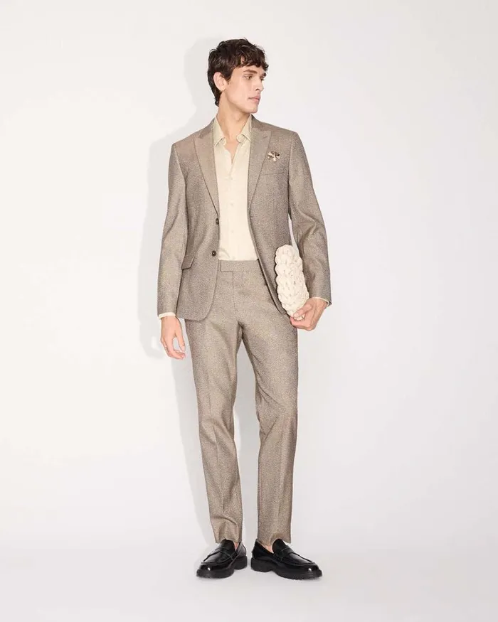 RWandCO Suits SlimFit Golden Suit Pant Champagne 8211 Men RWandCO Suits SlimFit Golden Suit Pant Champagne 8211 Men