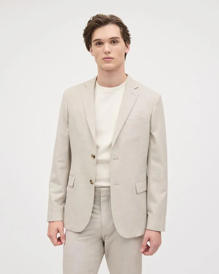 RWandCO Suits SlimFit Tech Suit Blazer Travertine 8211 Men