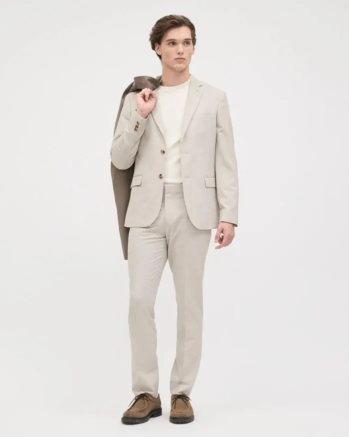 RWandCO Suits SlimFit Tech Suit Blazer Travertine 8211 Men RWandCO Suits SlimFit Tech Suit Blazer Travertine 8211 Men