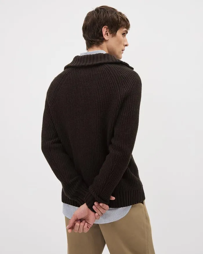 RWandCO Sweaters and Cardigans LongSleeve HalfZip MockNeck Sweater Espresso Bean 8211 Men RWandCO Sweaters and Cardigans LongSleeve HalfZip MockNeck Sweater Espresso Bean 8211 Men