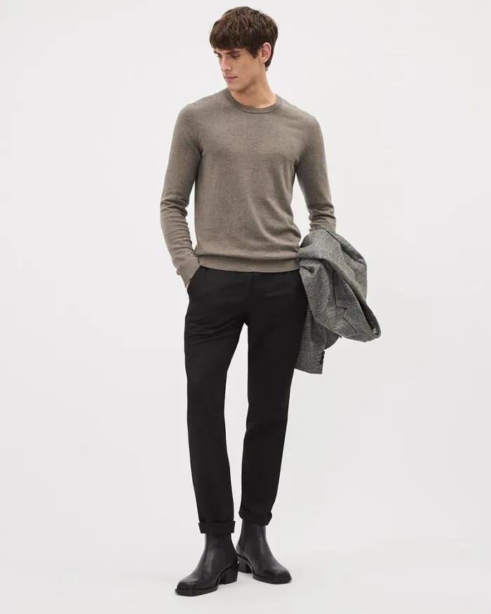 RWandCO Sweaters and Cardigans Solid LongSleeve CrewNeck Sweater Tamarindo 8211 Men RWandCO Sweaters and Cardigans Solid LongSleeve CrewNeck Sweater Tamarindo 8211 Men