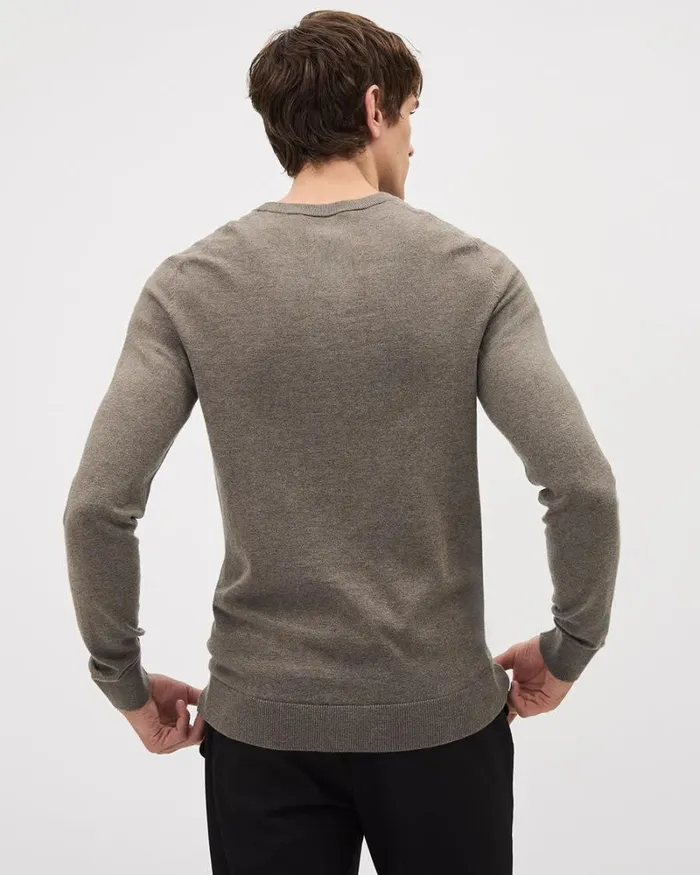 RWandCO Sweaters and Cardigans Solid LongSleeve CrewNeck Sweater Tamarindo 8211 Men RWandCO Sweaters and Cardigans Solid LongSleeve CrewNeck Sweater Tamarindo 8211 Men