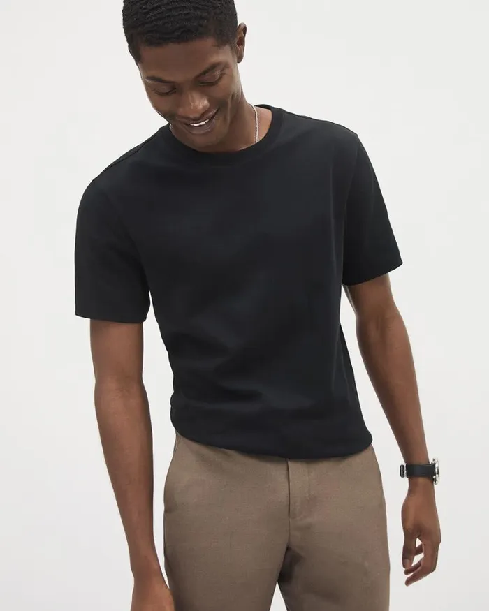 RWandCO TShirts Interlock CrewNeck TShirt Black 8211 Men