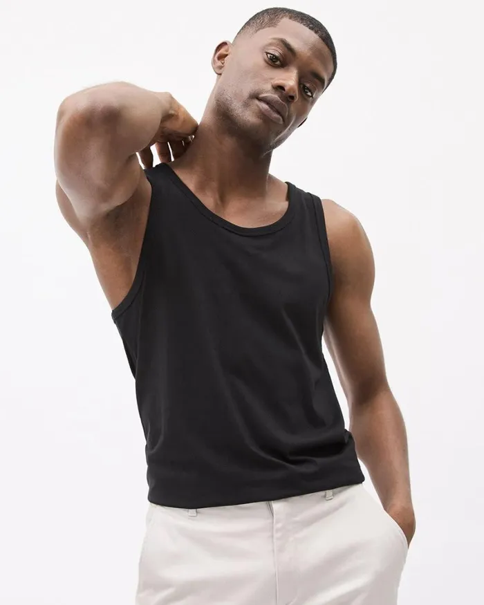 RWandCO TShirts Solid Tank Top Black 8211 Men RWandCO TShirts Solid Tank Top Black 8211 Men