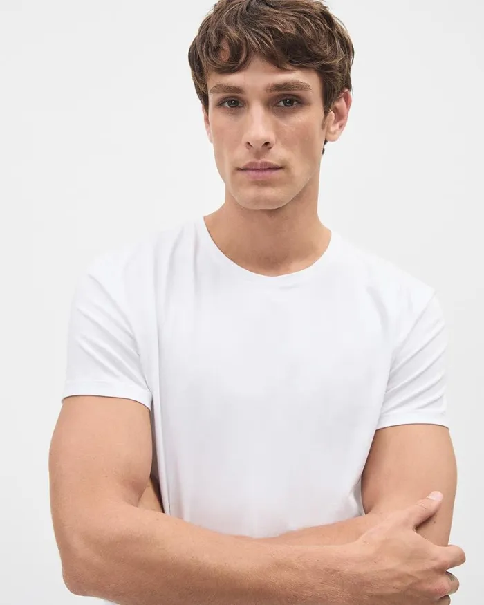 RWandCO TShirts Supima Cotton R CrewNeck TShirt Bright White 8211 Men