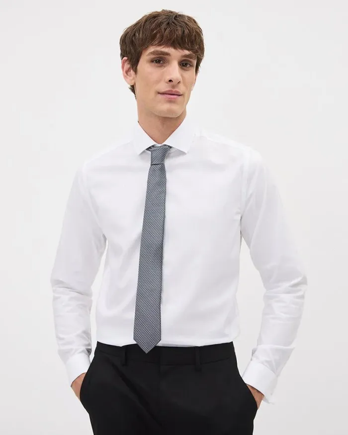 RWandCO Ties and Bow Ties Grey Skinny Tie With Geometric Pattern Glacier Gray 8211 Men RWandCO Ties and Bow Ties Grey Skinny Tie With Geometric Pattern Glacier Gray 8211 Men