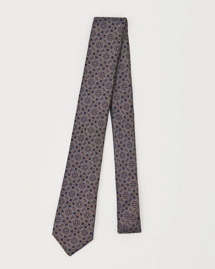 RWandCO Ties and Bow Ties Regular Tie With Geometric Pattern Morel 8211 Men