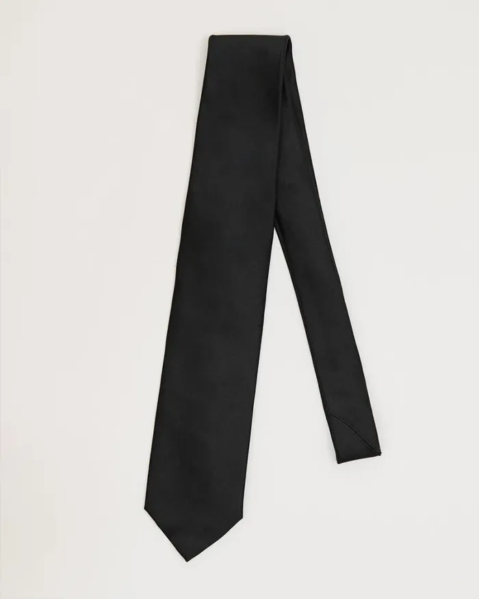 RWandCO Ties and Bow Ties Skinny Black Tie Black 8211 Men