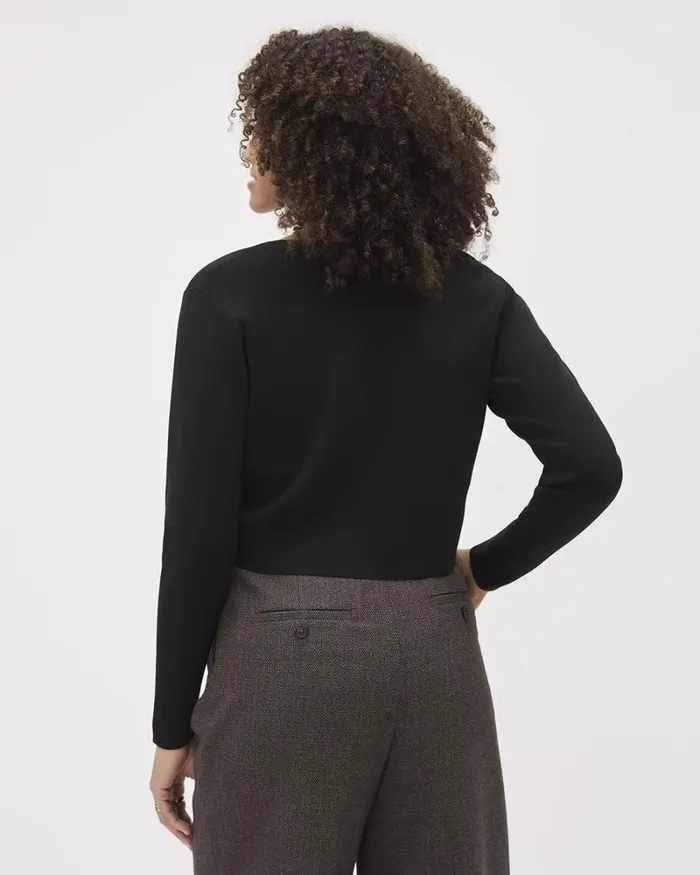 RWandCO Tops LongSleeve VNeck Bolero Black 8211 Women RWandCO Tops LongSleeve VNeck Bolero Black 8211 Women