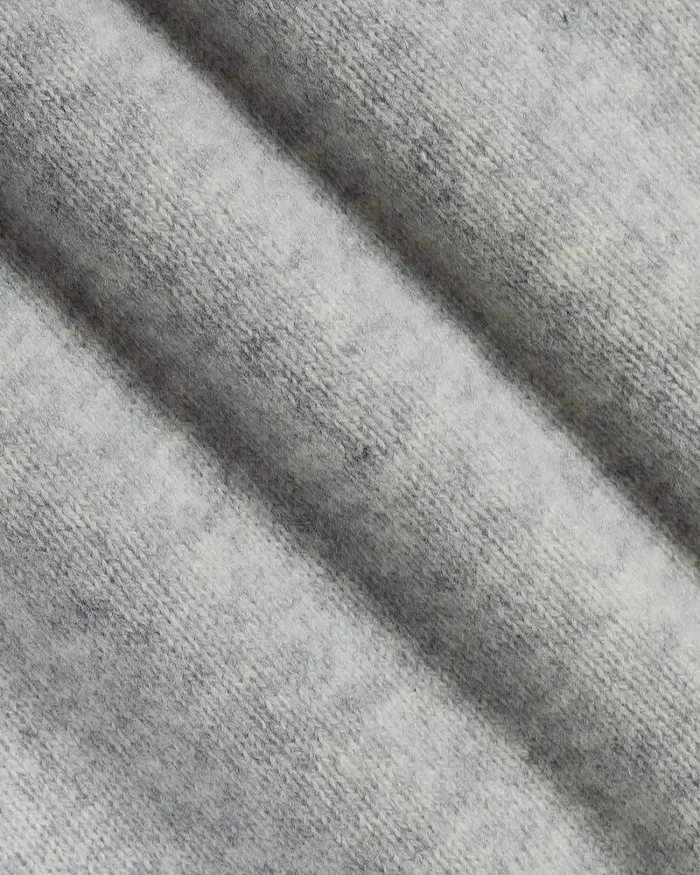 RWandCO Tops LongSleeve VNeck Merino Cardigan Light Grey Mix 8211 Women