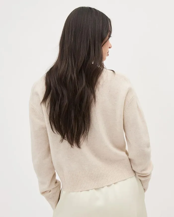 RWandCO Tops LongSleeve VNeck Merino Cardigan Offwhite Mix Multi 8211 Women RWandCO Tops LongSleeve VNeck Merino Cardigan Offwhite Mix Multi 8211 Women