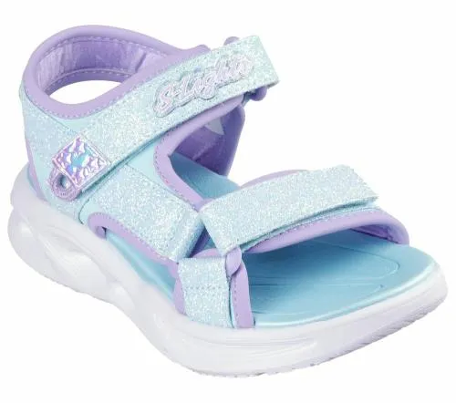 SLights Sola Glow Sandal Light Blue Lavender Kids SKECHERS Kids UK Sizes 9525
