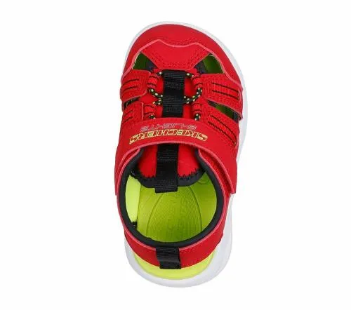 SLights Sola Glow Sandal Red Black Kids SKECHERS Toddlers UK Sizes 49