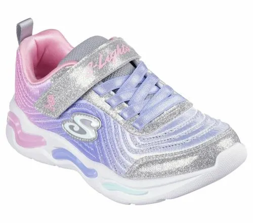 SLights Wavy Beams 8211 Ombre Express Silver Multi Kids SKECHERS Big Kids UK Sizes 36