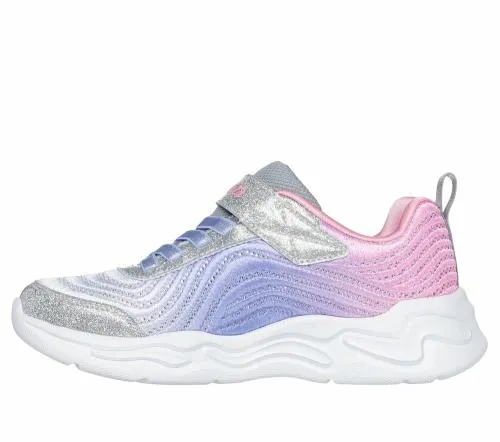 SLights Wavy Beams 8211 Ombre Express Silver Multi Kids SKECHERS Big Kids UK Sizes 36