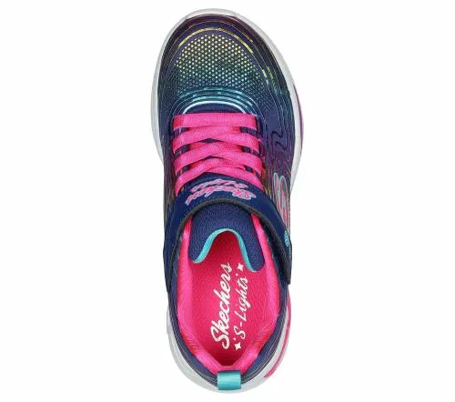 S Lights Wavy Beams Navy Multi Kids SKECHERS Kids UK Sizes 9525