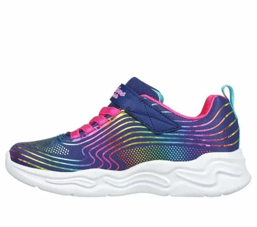 S Lights Wavy Beams Navy Multi Kids SKECHERS Kids UK Sizes 9525