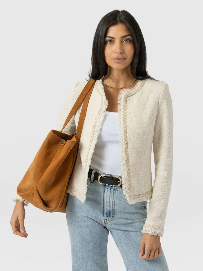 Saint And Sofia Blazers Women Rayner Jacket 8211 Cream Boucl Cream Boucl