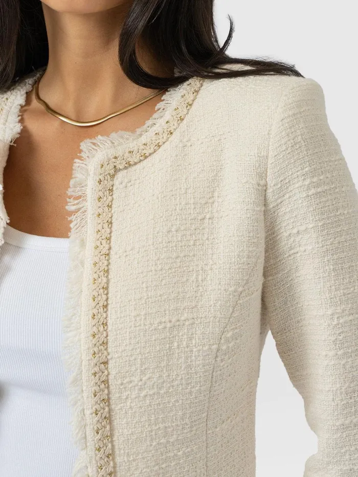 Saint And Sofia Blazers Women Rayner Jacket 8211 Cream Boucl Cream Boucl