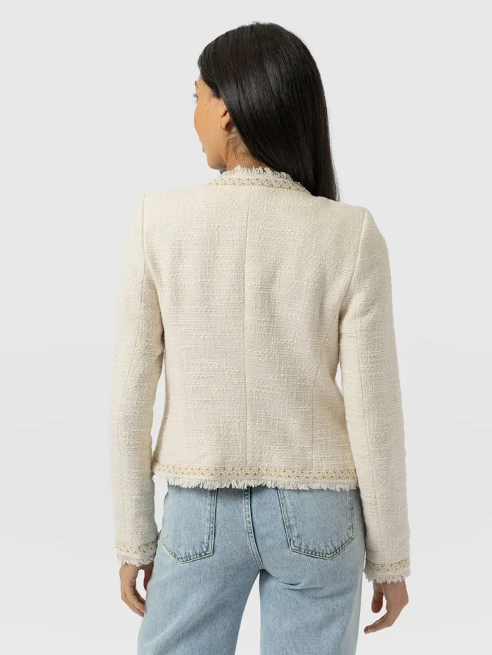 Saint And Sofia Blazers Women Rayner Jacket 8211 Cream Boucl Cream Boucl