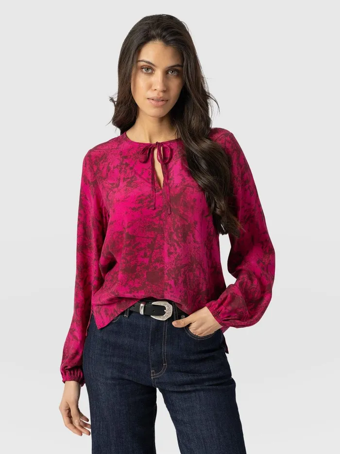 Saint And Sofia Blouses and Shirts Women Kristen Blouse 8211 Pink Marble Pink Marble Saint And Sofia Blouses and Shirts Women Kristen Blouse 8211 Pink Marble Pink Marble