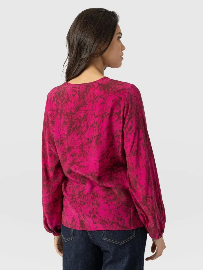 Saint And Sofia Blouses and Shirts Women Kristen Blouse 8211 Pink Marble Pink Marble