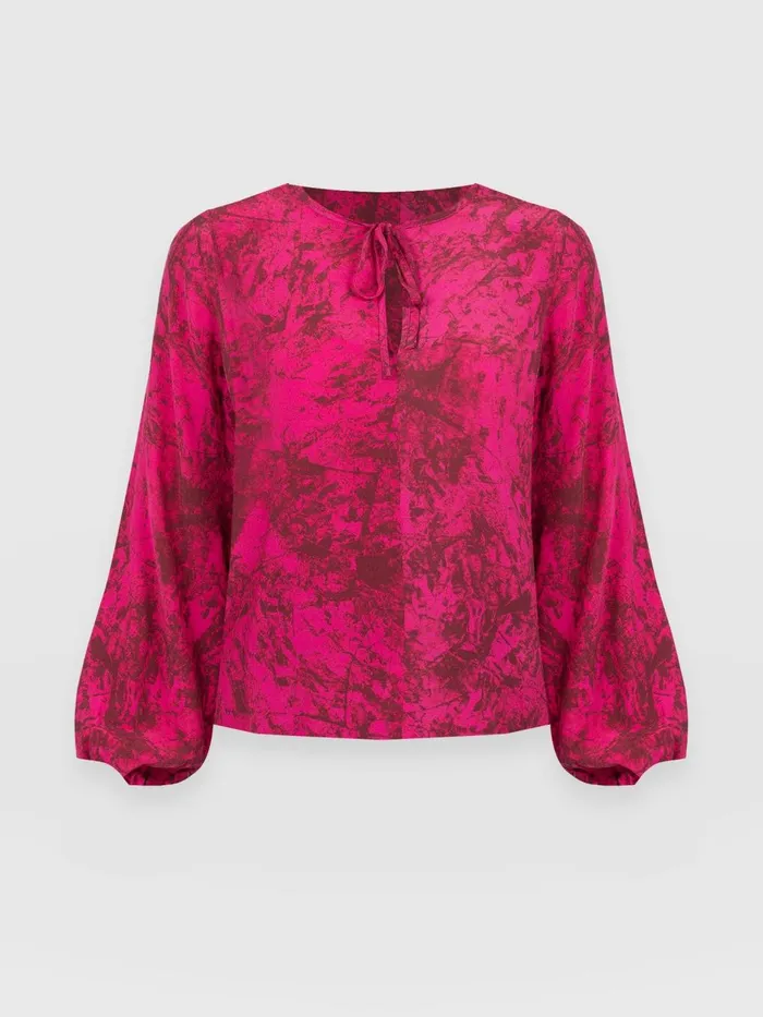 Saint And Sofia Blouses and Shirts Women Kristen Blouse 8211 Pink Marble Pink Marble