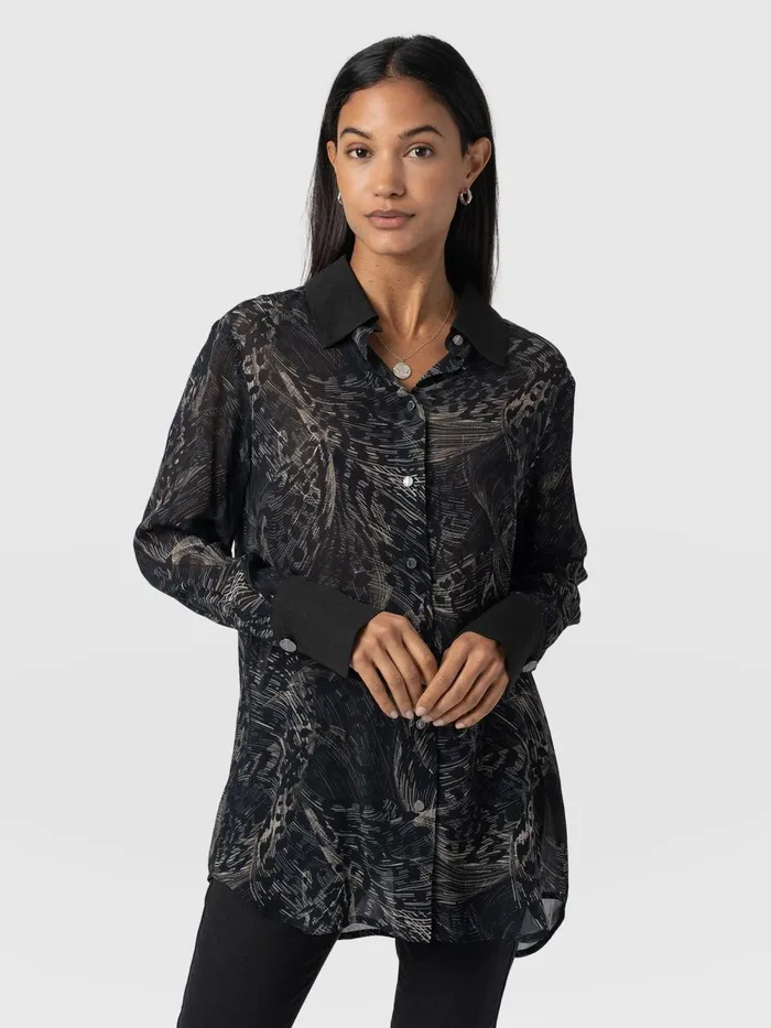 Saint And Sofia Blouses and Shirts Women Madison Shirt 8211 Spot Feather Spot Feather
