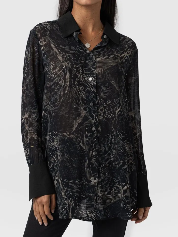 Saint And Sofia Blouses and Shirts Women Madison Shirt 8211 Spot Feather Spot Feather