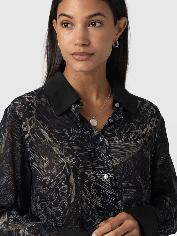 Saint And Sofia Blouses and Shirts Women Madison Shirt 8211 Spot Feather Spot Feather