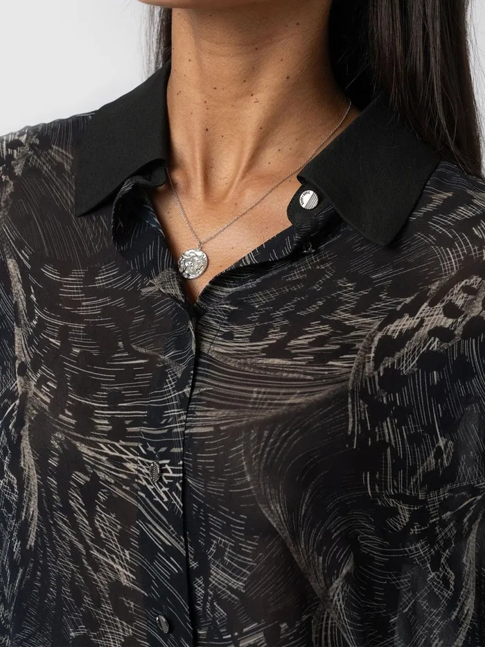 Saint And Sofia Blouses and Shirts Women Madison Shirt 8211 Spot Feather Spot Feather