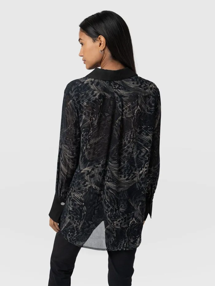 Saint And Sofia Blouses and Shirts Women Madison Shirt 8211 Spot Feather Spot Feather