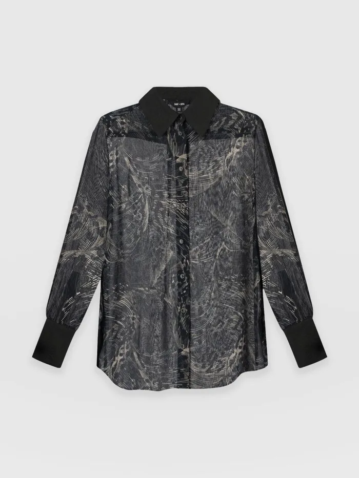 Saint And Sofia Blouses and Shirts Women Madison Shirt 8211 Spot Feather Spot Feather