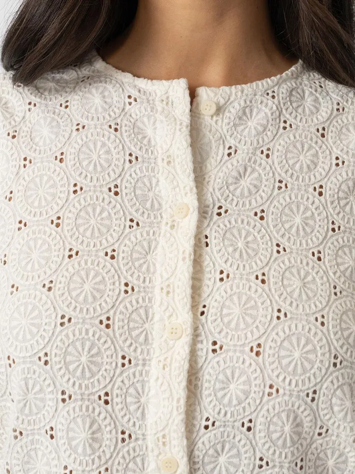 Saint And Sofia Blouses and Shirts Women Tabitha Blouse 8211 Cream Broderie Cream Broderie