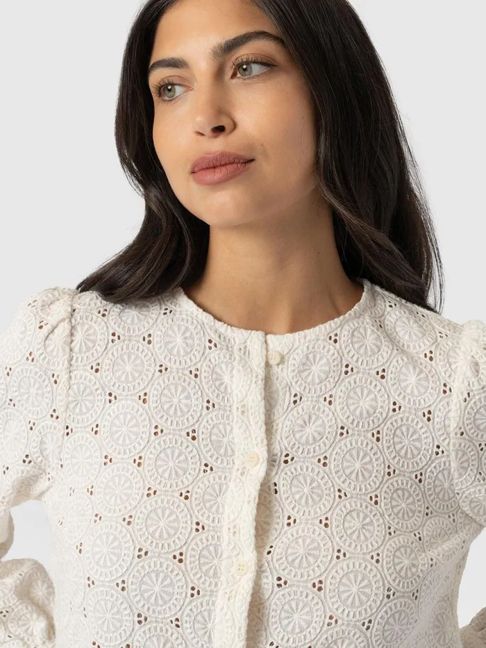 Saint And Sofia Blouses and Shirts Women Tabitha Blouse 8211 Cream Broderie Cream Broderie