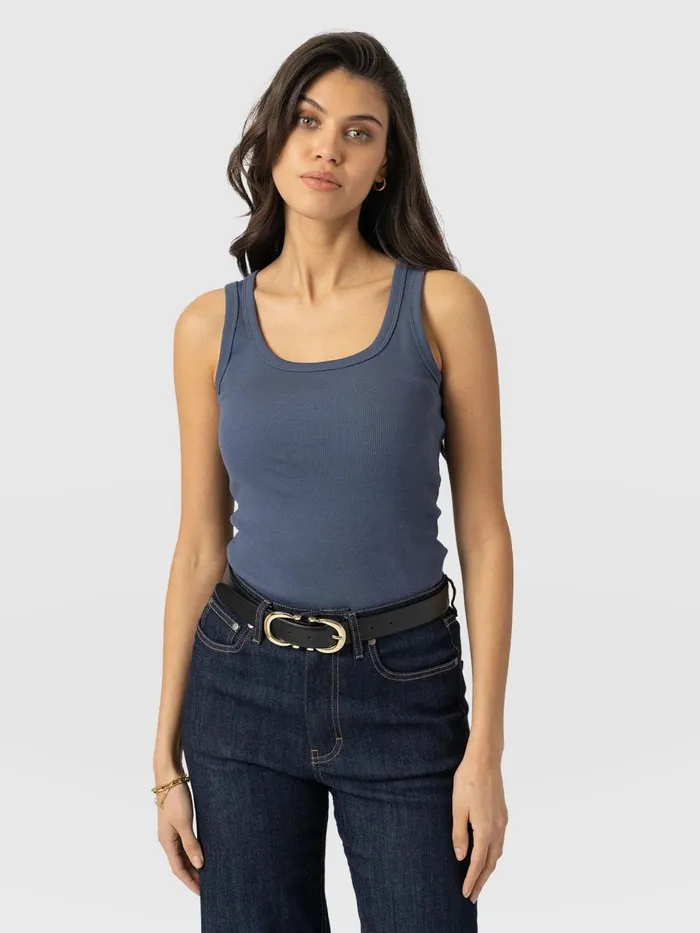Saint And Sofia Casual Tops Women Asher Scoop Neck Vest 8211 Dusty Blue Dusty Blue Saint And Sofia Casual Tops Women Asher Scoop Neck Vest 8211 Dusty Blue Dusty Blue