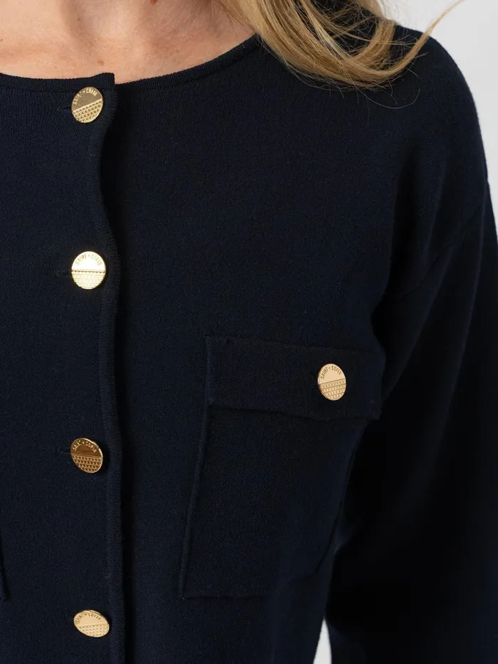 Saint And Sofia Coats and Jackets Women Maeva Knit Jacket 8211 Navy Navy